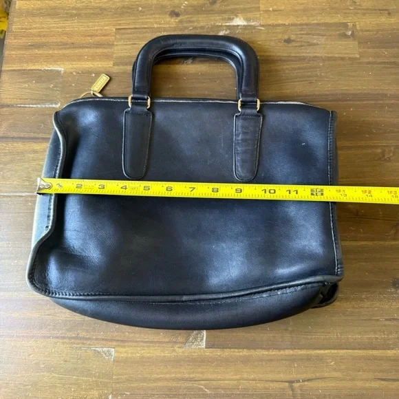 Coach Black Leather Satchel Briefcase